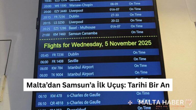 Malta’dan Samsun’a İlk Uçuş: Tarihi Bir An