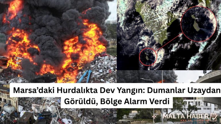 Marsa’daki Hurdalıkta Dev Yangın: Dumanlar Uzaydan Görüldü, Bölge Alarm Verdi