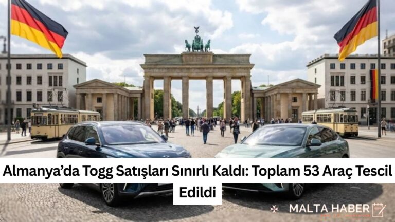 Almanya’da Togg Satışları Sınırlı Kaldı: Toplam 53 Araç Tescil Edildi