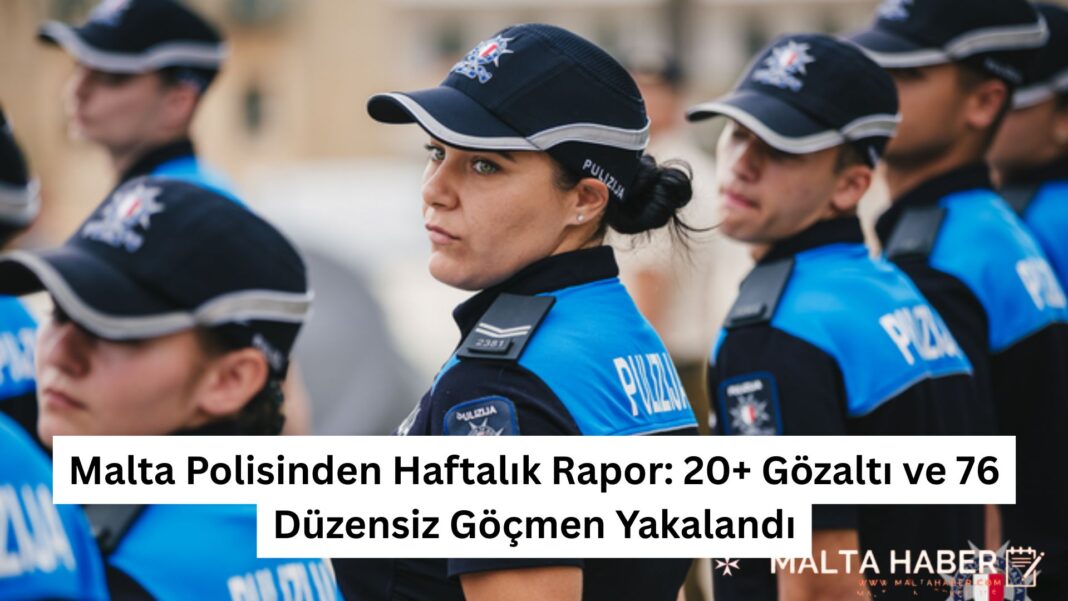 Malta Polisinden Haftalık Rapor: 20+ Gözaltı ve 76 Düzensiz Göçmen Yakalandı