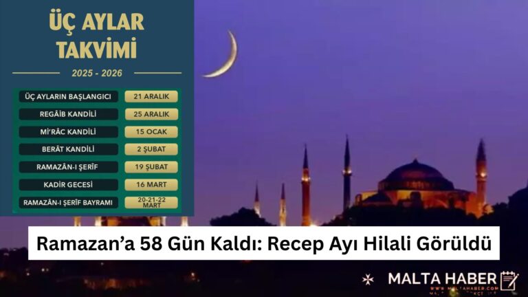 Ramazan’a 58 Gün Kaldı: Recep Ayı Hilali Görüldü