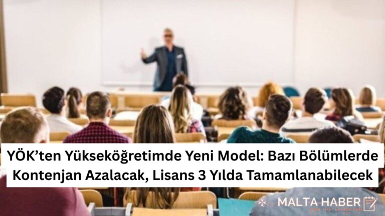 YÖK’ten Yükseköğretimde Yeni Model: Bazı Bölümlerde Kontenjan Azalacak, Lisans 3 Yılda Tamamlanabilecek
