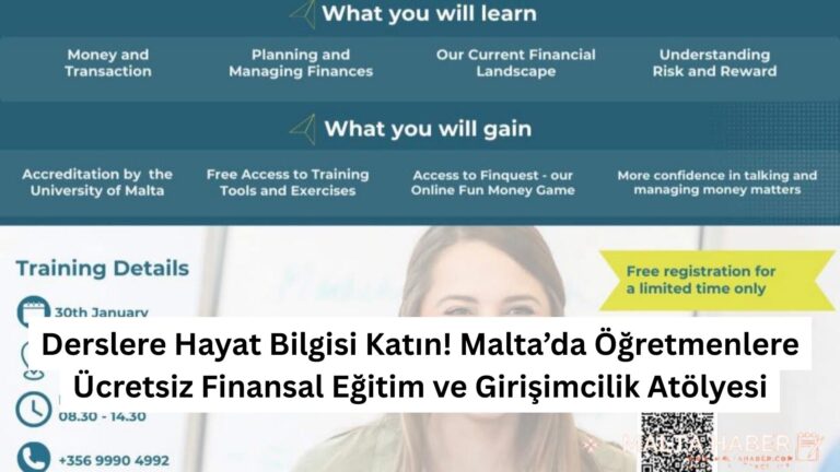 Derslere Hayat Bilgisi Katın! Malta’da Öğretmenlere Ücretsiz Finansal Eğitim ve Girişimcilik Atölyesi