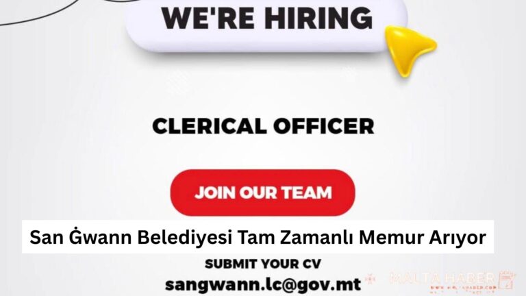San Ġwann Belediyesi Tam Zamanlı Memur Arıyor