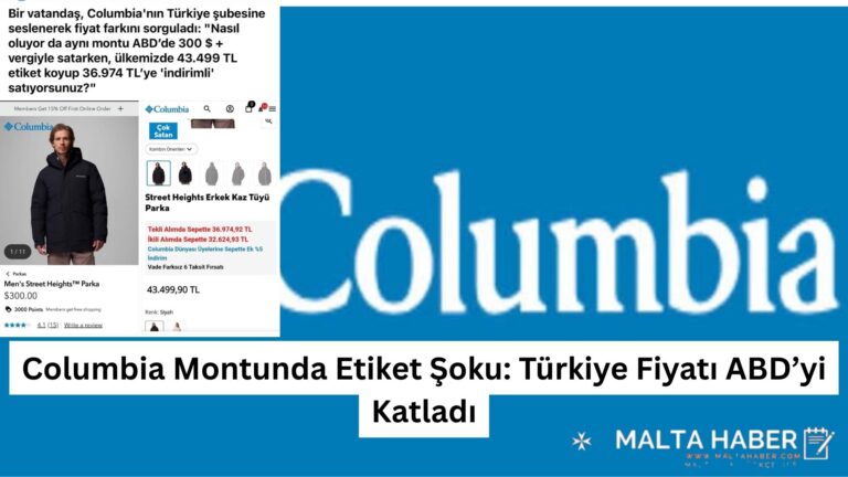Columbia Montunda Etiket Şoku: Türkiye Fiyatı ABD’yi Katladı