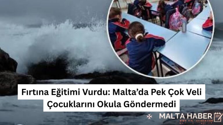 Fırtına Eğitimi Vurdu: Malta’da Pek Çok Veli Çocuklarını Okula Göndermedi