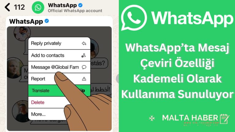WhatsApp’ta Mesaj Çeviri Özelliği Kademeli Olarak Kullanıma Sunuluyor