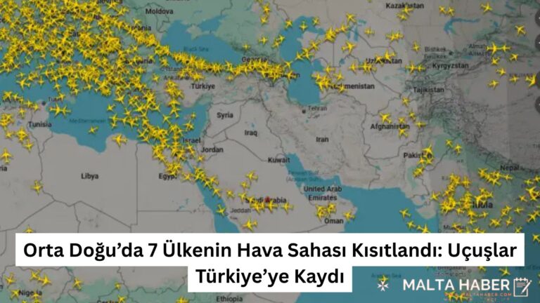 Orta Doğu’da 7 Ülkenin Hava Sahası Kısıtlandı: Uçuşlar Türkiye’ye Kaydı