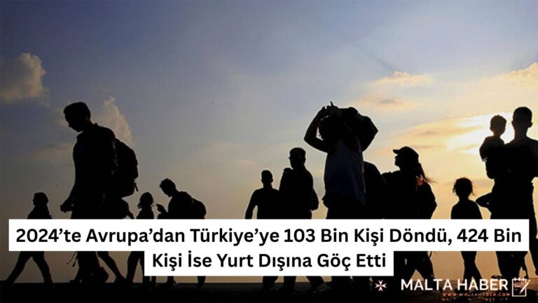 2024’te Avrupa’dan Türkiye’ye 103 Bin Kişi Döndü, 424 Bin Kişi İse Yurt Dışına Göç Etti