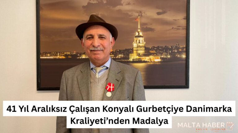 41 Yıl Aralıksız Çalışan Konyalı Gurbetçiye Danimarka Kraliyeti’nden Madalya