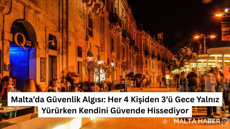 Malta’da Güvenlik Algısı: Her 4 Kişiden 3’ü Gece Yalnız Yürürken Kendini Güvende Hissediyor