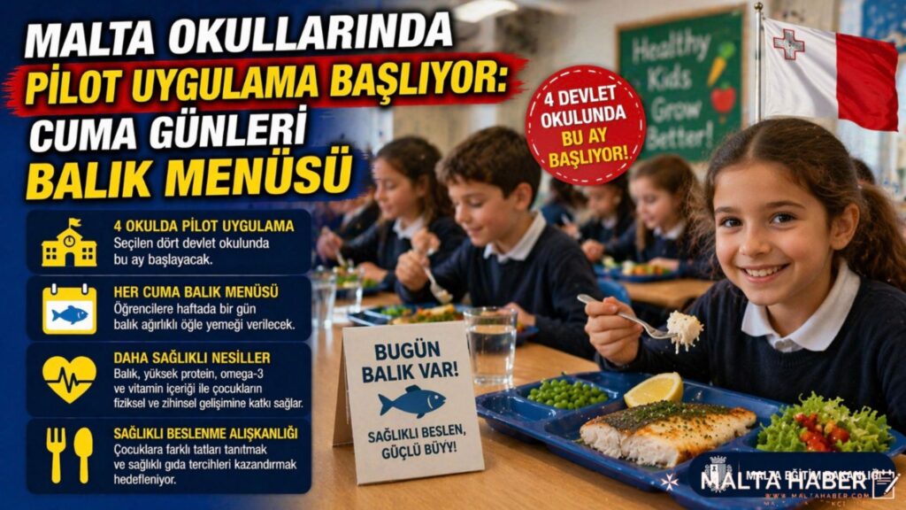 Malta Okullarında Pilot Uygulama Başlıyor: Cuma Günleri Balık Menüsü