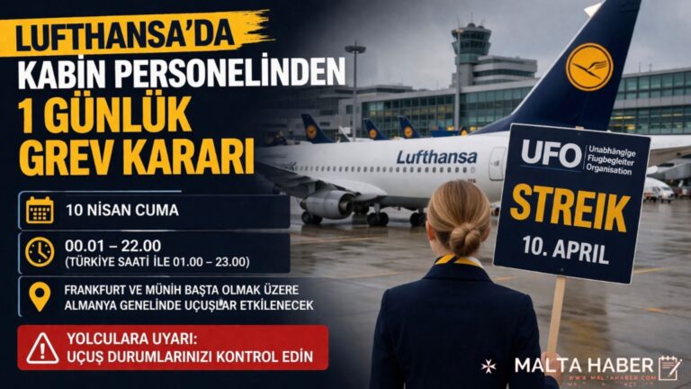 Lufthansa’da Kabin Personeli Greve Gidiyor: Uçuşlarda Büyük Aksamalar Bekleniyor