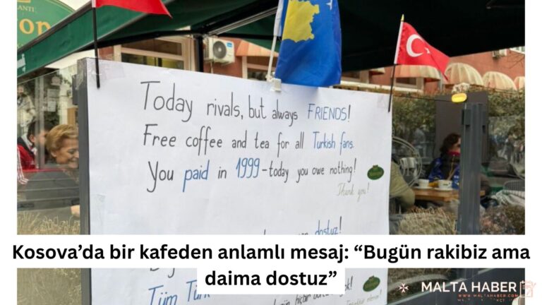 Kosova’da bir kafeden anlamlı mesaj: “Bugün rakibiz ama daima dostuz”