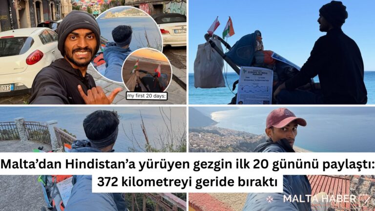 Malta’dan Hindistan’a yürüyen gezgin ilk 20 gününü paylaştı: 372 kilometreyi geride bıraktı