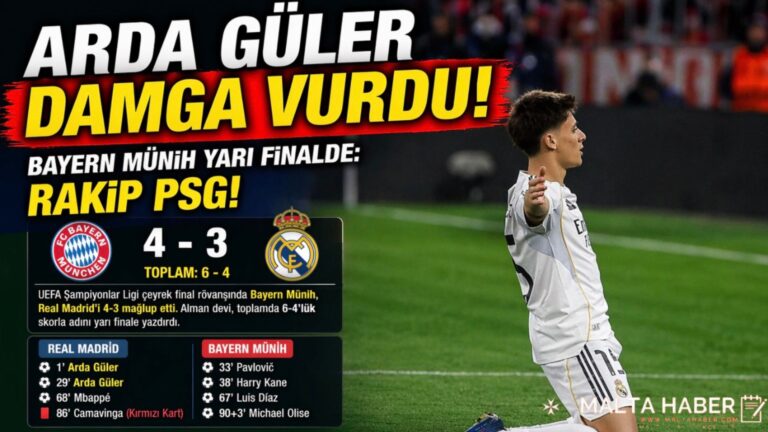 Arda Güler Damga Vurdu! Bayern Münih Yarı Finalde: Rakip PSG