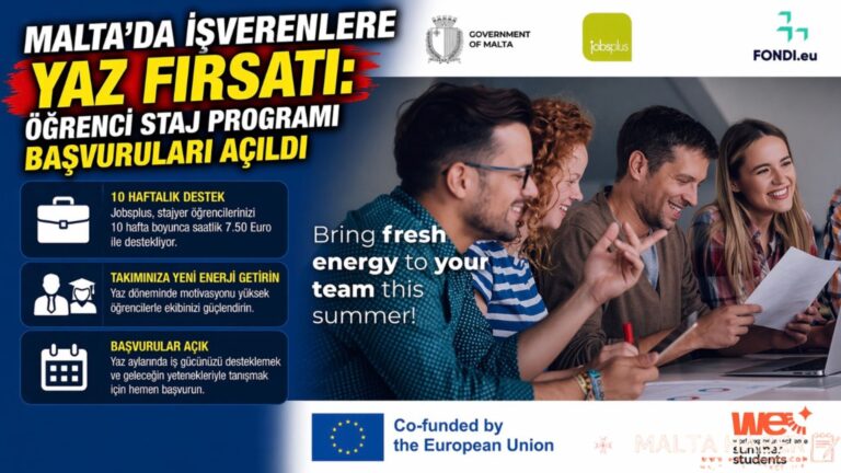 Malta’da İşverenlere Yaz Fırsatı: Öğrenci Staj Programı Başvuruları Açıldı