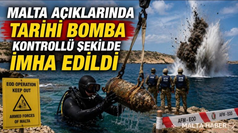 Malta Açıklarında Tarihi Bomba Kontrollü Şekilde İmha Edildi