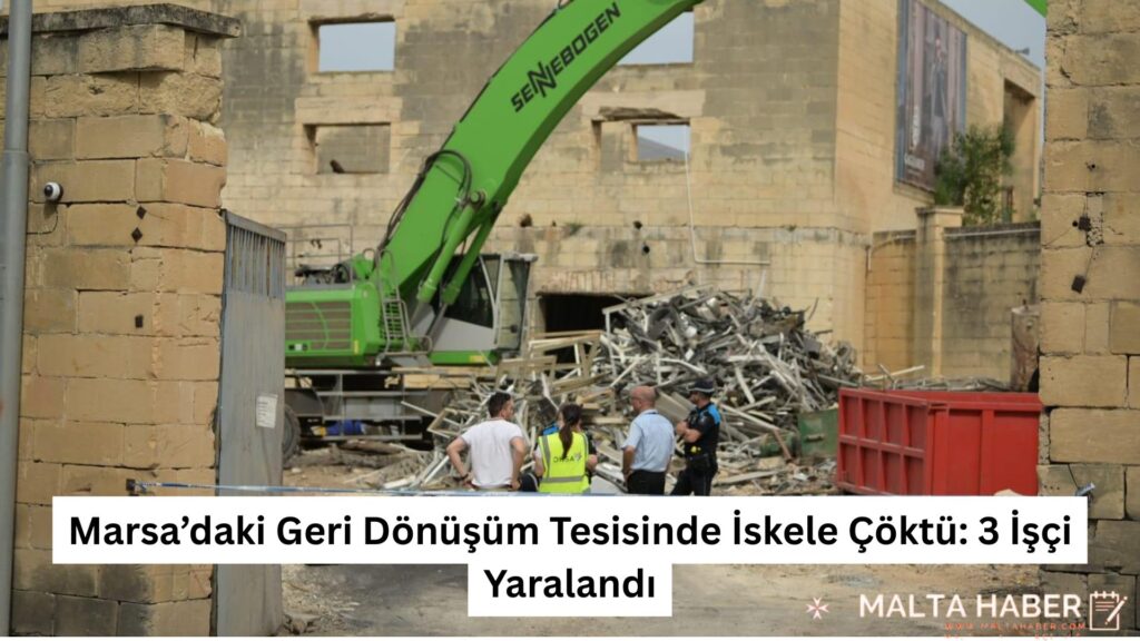 Marsa’daki Geri Dönüşüm Tesisinde İskele Çöktü: 3 İşçi Yaralandı