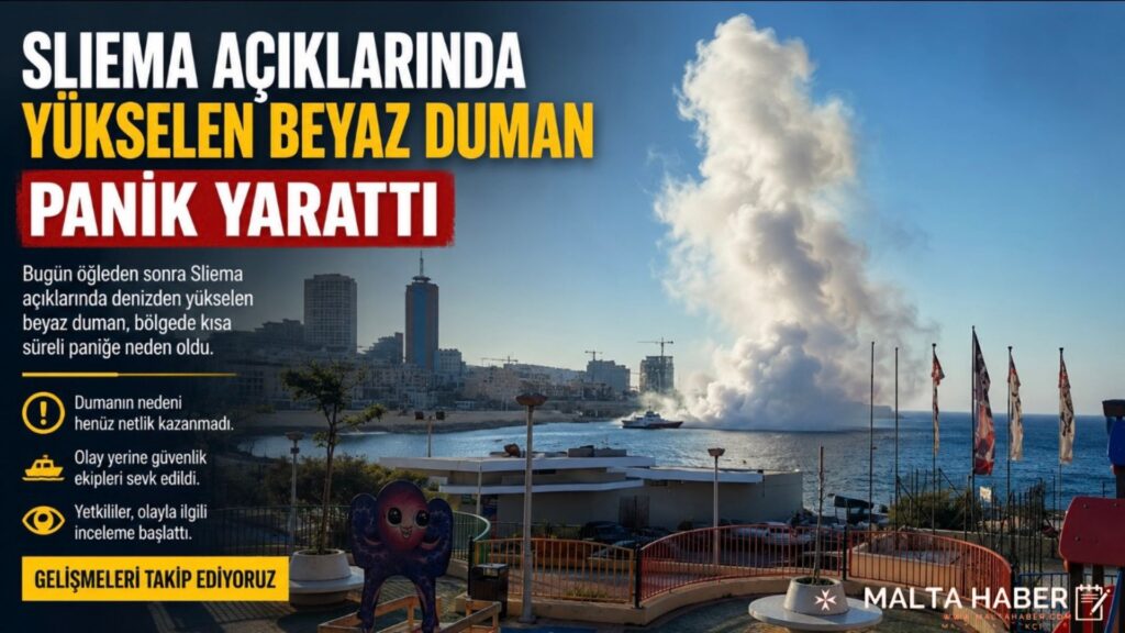 Sliema Açıklarında Yükselen Beyaz Duman Panik Yarattı