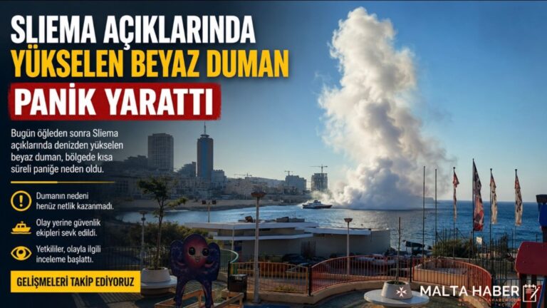 Sliema Açıklarında Yükselen Beyaz Duman Panik Yarattı
