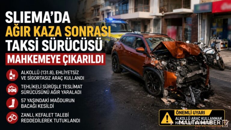 Sliema’da Ağır Kaza Sonrasi Taksi Sürücüsü Mahkemeye Çıkarıldı