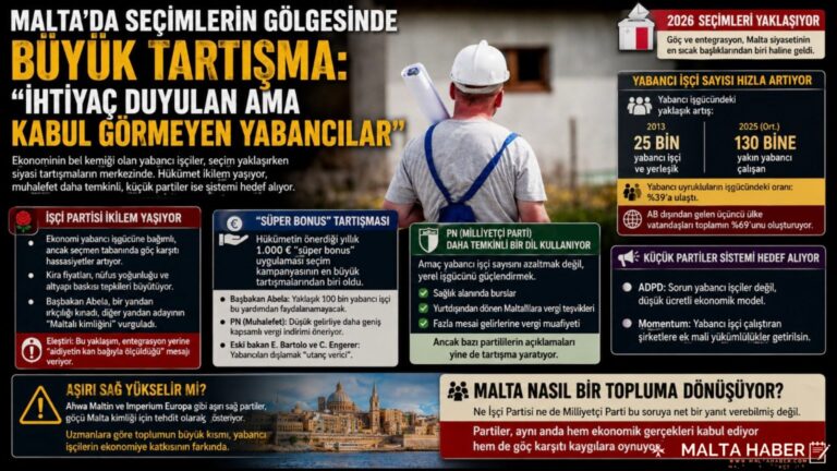Malta’da Seçimlerin Gölgesindeki Büyük Tartışma: “İhtiyaç Duyulan Ama Kabul Görmeyen Yabancılar”