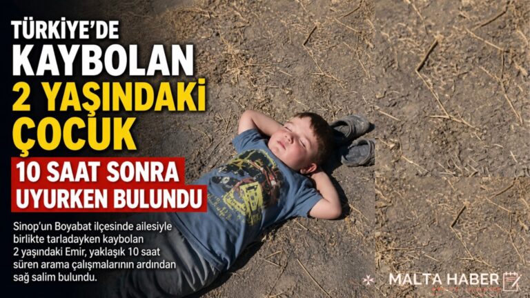Türkiye’de kaybolan 2 yaşındaki çocuk 10 saat sonra uyurken bulundu