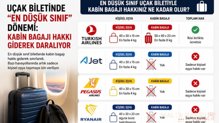 Uçak Biletinde “En Düşük Sınıf” Dönemi: Kabin Bagajı Hakkı Giderek Daralıyor