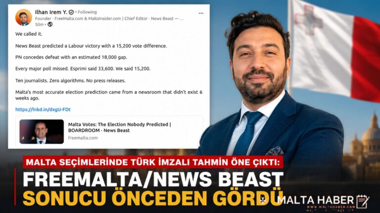 Malta seçimlerinde Türk imzalı tahmin öne çıktı: FreeMalta/News Beast sonucu önceden gördü