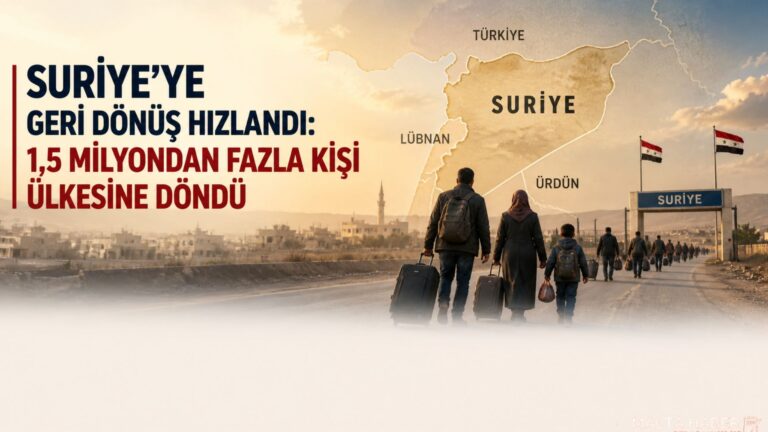 Suriye’ye Geri Dönüş Hızlandı: 1,5 Milyondan Fazla Kişi Ülkesine Döndü