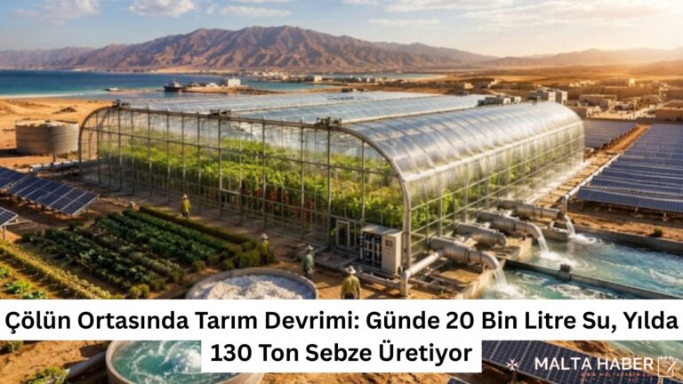 Çölün Ortasında Tarım Devrimi: Günde 20 Bin Litre Su, Yılda 130 Ton Sebze Üretiyor