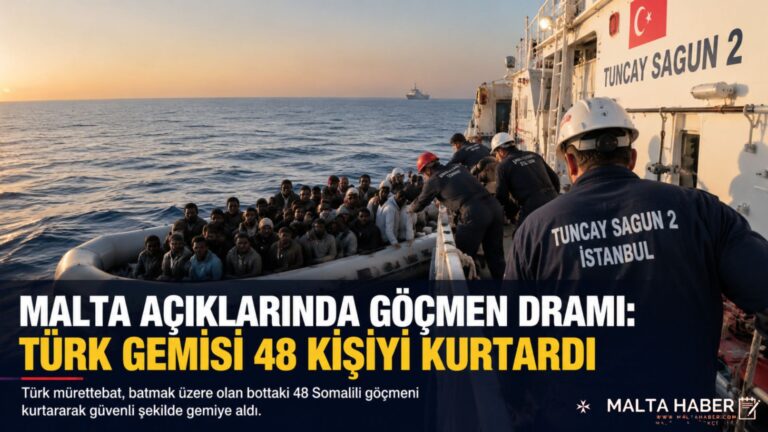 Malta Açıklarında Göçmen Dramı: Türk Gemisi 48 Kişiyi Kurtardı