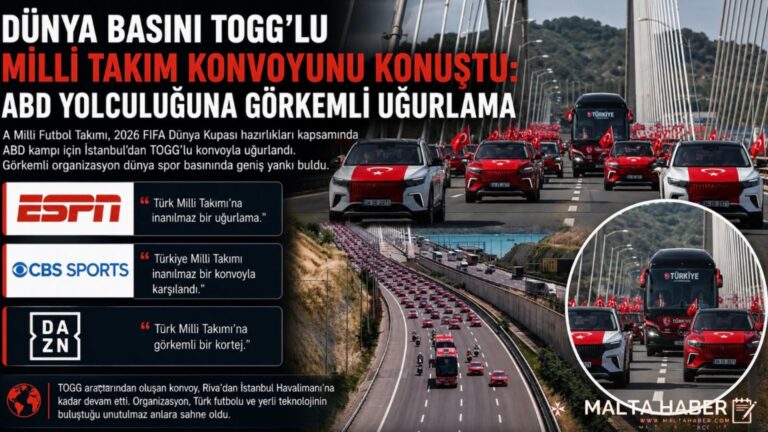 Dünya Basını TOGG’lu Milli Takım Konvoyunu Konuştu: ABD Yolculuğuna Görkemli Uğurlama