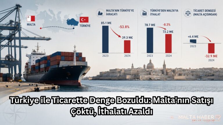 Türkiye ile Ticarette Denge Bozuldu: Malta’nın Satışı Çöktü, İthalatı Azaldı