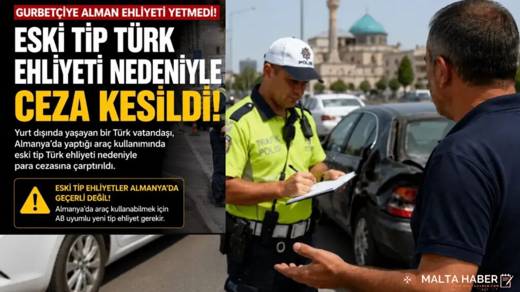 Gurbetçiye Alman Ehliyeti Yetmedi: Eski Tip Türk Ehliyeti Nedeniyle Ceza Kesildi