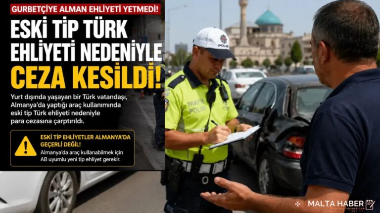 Gurbetçiye Alman Ehliyeti Yetmedi: Eski Tip Türk Ehliyeti Nedeniyle Ceza Kesildi