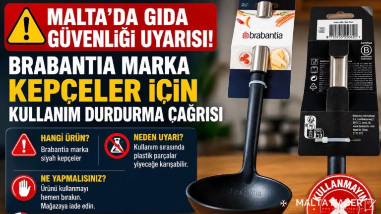Malta’da Gıda Güvenliği Uyarısı: Brabantia Marka Kepçeler İçin Kullanım Durdurma Çağrısı