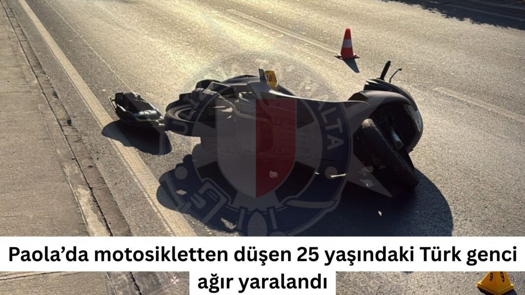 Paola’da motosikletten düşen 25 yaşındaki Türk genci ağır yaralandı