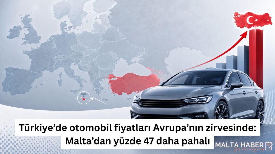 Türkiye’de otomobil fiyatları Avrupa’nın zirvesinde: Malta’dan yüzde 47 daha pahalı
