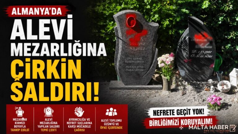 Almanya’da Alevi Mezarlığına Çirkin Saldırı: Mezarlar Kırmızı Boyayla Tahrip Edildi