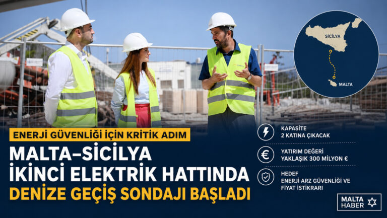 Malta–Sicilya ikinci elektrik hattında denize geçiş sondajı başladı