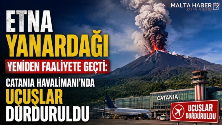 Etna Yanardağı Yeniden Faaliyete Geçti: Catania Havalimanı’nda Uçuşlar Durduruldu