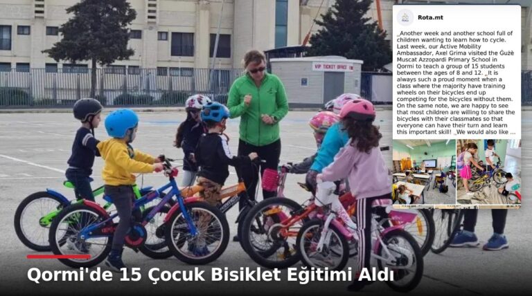 Qormi’de 15 Çocuk Bisiklet Eğitimi Aldı
