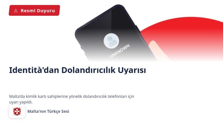 Identità’dan Dolandırıcılık Uyarısı