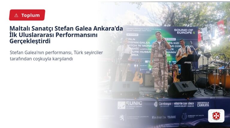 Maltalı Sanatçı Stefan Galea Ankara’da İlk Uluslararası Performansını Gerçekleştirdi