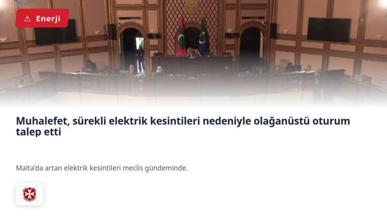 Muhalefet, sürekli elektrik kesintileri nedeniyle olağanüstü oturum talep etti