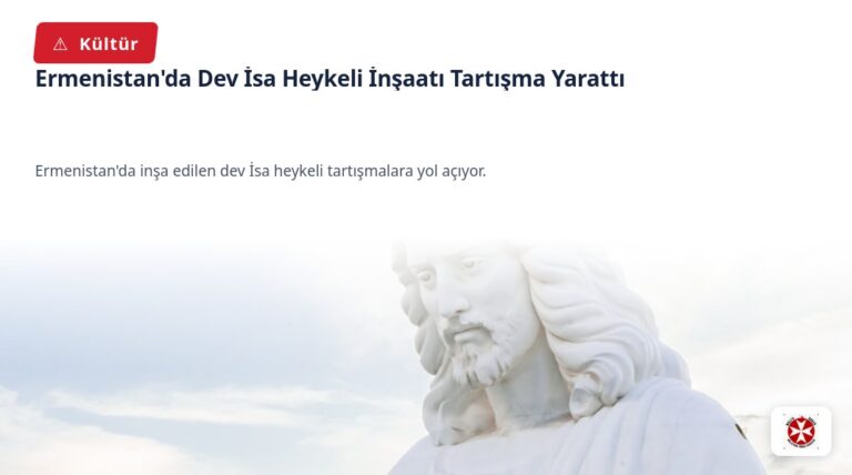 Ermenistan’da Dev İsa Heykeli İnşaatı Tartışma Yarattı
