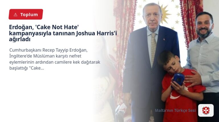 Erdoğan, ‘Cake Not Hate’ kampanyasıyla tanınan Joshua Harris’i ağırladı