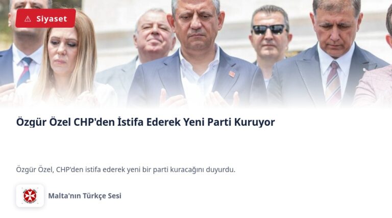 Özgür Özel CHP’den İstifa Ederek Yeni Parti Kuruyor